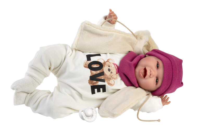 Llorens Babypop 42 cm met Lachgeluid, Mimi Sonrisas Beertje