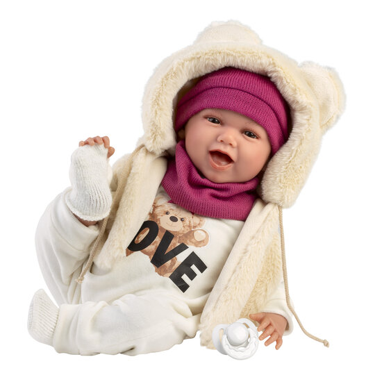 Llorens Babypop 42 cm met Lachgeluid, Mimi Sonrisas Beertje