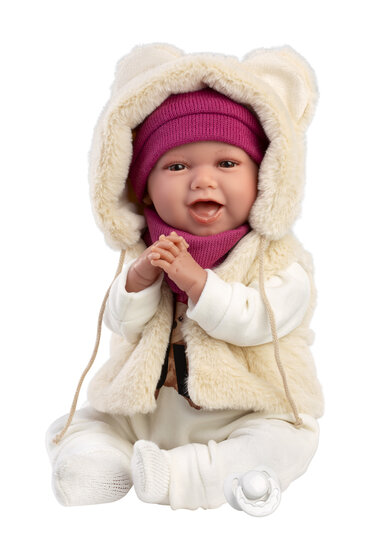 Llorens Babypop 42 cm met Lachgeluid, Mimi Sonrisas Beertje
