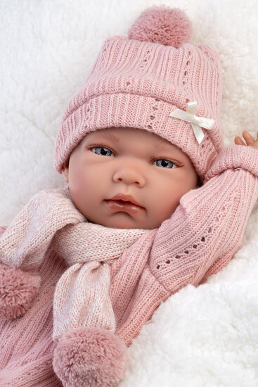 Llorens Babypop Nica 40 cm met Kussen en Roze Outfitje
