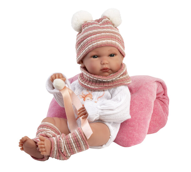 Babypop 35 cm met Ballerina-outfit en Kussen - Llorens Bimba
