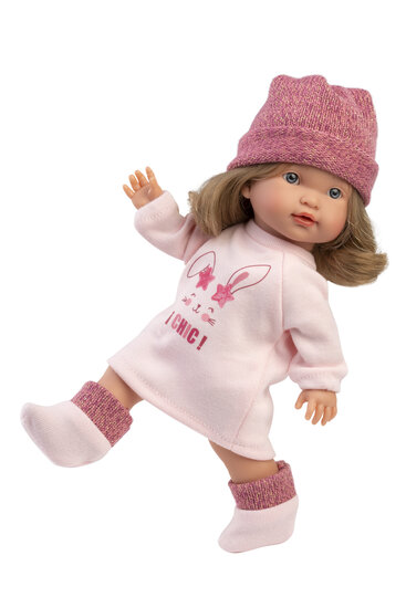 Llorens Babypop Valeria 28 cm met Vinyllichaam en Roze Outfit