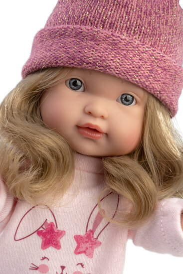 Llorens Babypop Valeria 28 cm met Vinyllichaam en Roze Outfit