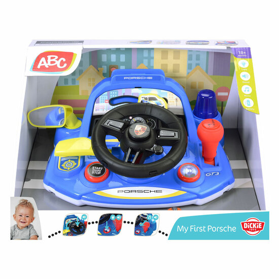Dickie ABC Mijn Eerste Porsche Dashboard met Licht en Geluid