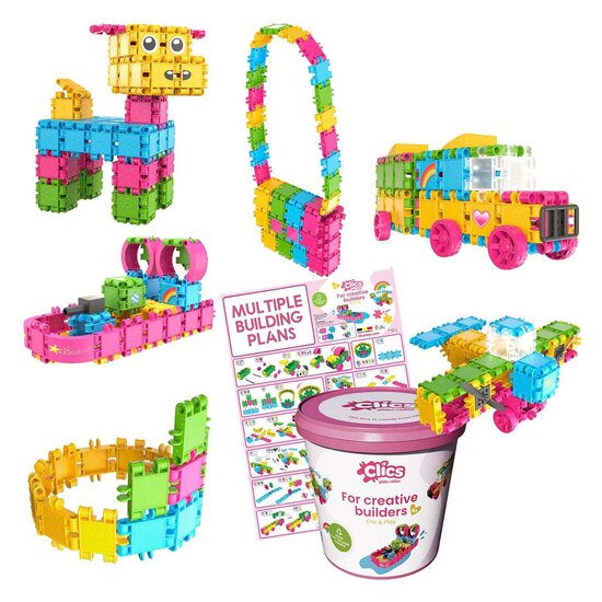 Clics Bouwblokken - Glitter Bouwset 8in1