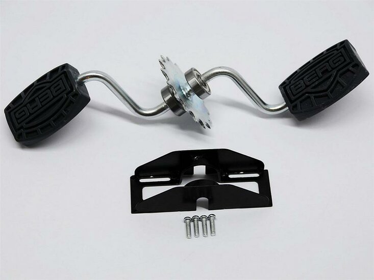 BERG-Onderdeel Skelter - Buzzy - Crank shaft incl. pedals zwart