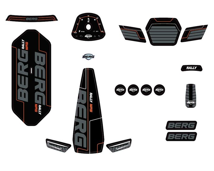 BERG-Onderdeel Skelter - Rally - Sticker Set NRG Orange