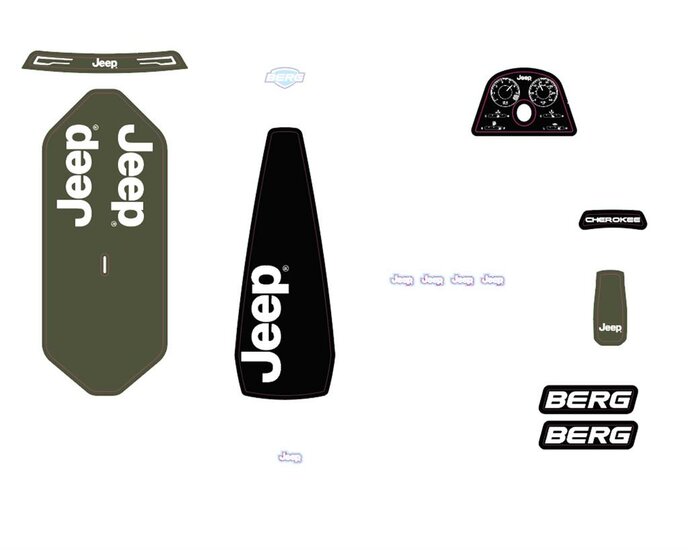 BERG-Onderdeel Skelter - Rally - Sticker Set Jeep Rally Cherokee