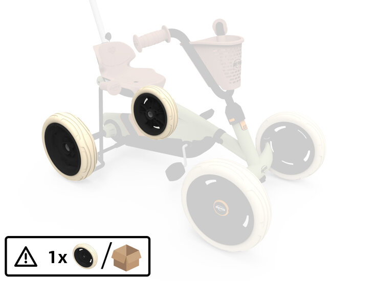 BERG-Onderdeel Skelter - wielen 9x2 - zwart/Beige Rear