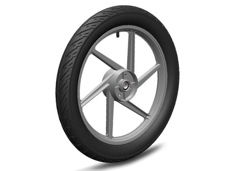 BERG-Onderdeel Skelter - wielen 6-spoke grijs 2.75x17 left