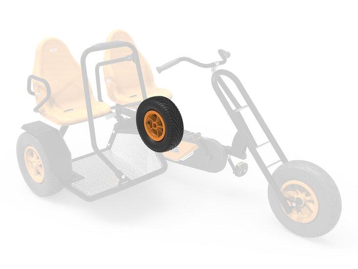 BERG-Onderdeel Skelter - wielen 5-spoke orange 400/140-8 slick left