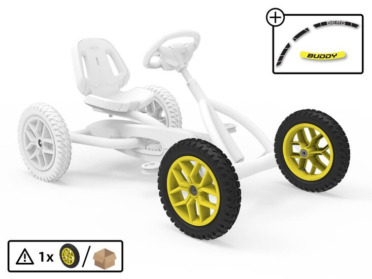 BERG-Onderdeel Skelter - wielen 10-spoke yellow 12.5x2.25-8 all terrain, (Cross)