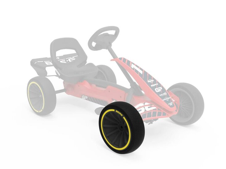 BERG-Onderdeel Skelter - wielen grijs-zwart 10x3 front