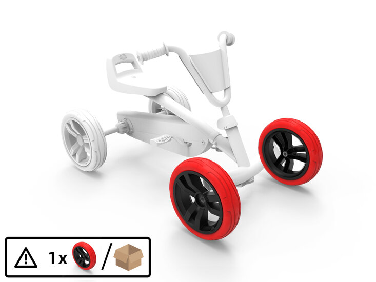 BERG-Onderdeel Skelter - wielen 9x2 - zwart/rood Front
