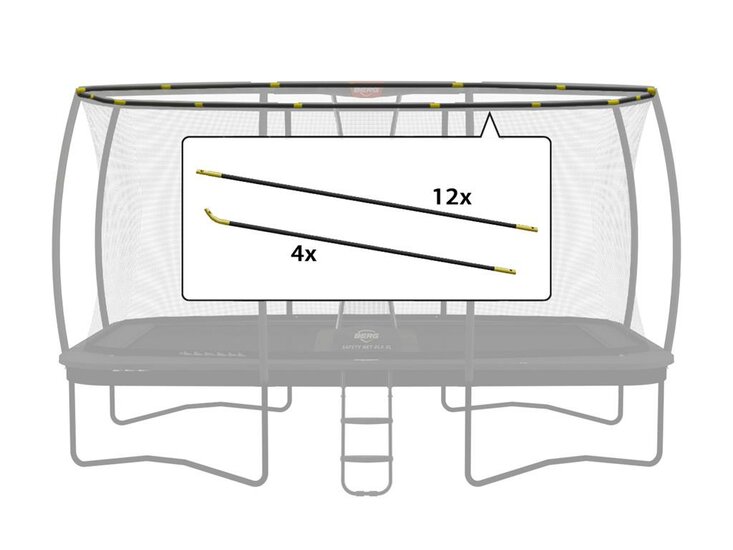 BERG Tent Tubes Set voor Ultim Veiligheidsnet DLX XL