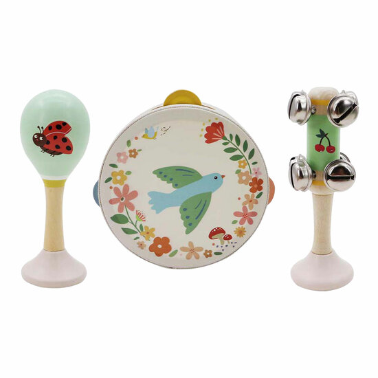 Houten Muziekset Vogel - 3dlg.