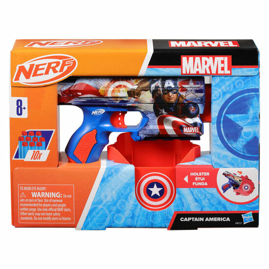 Nerf Marvel Captain America Blaster - 10 Darts