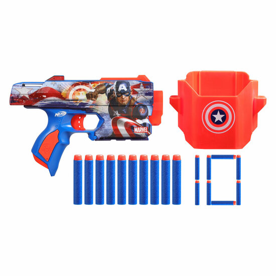 Nerf Marvel Captain America Blaster - 10 Darts