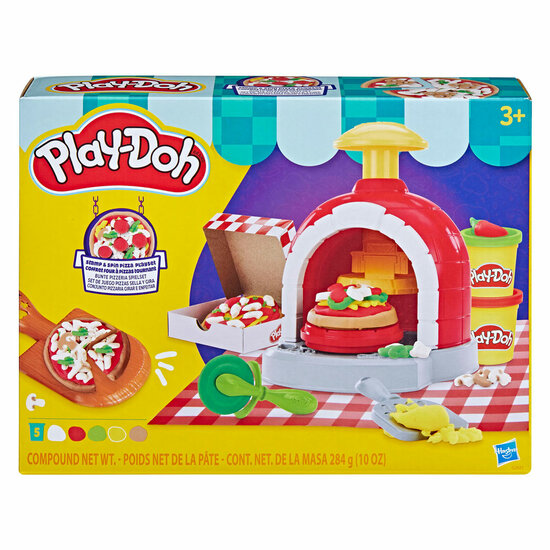 Play-Doh Stempelen en Draaien Pizzaspeelset - 5 Kleipotjes