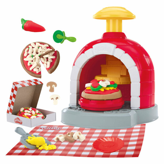 Play-Doh Stempelen en Draaien Pizzaspeelset - 5 Kleipotjes