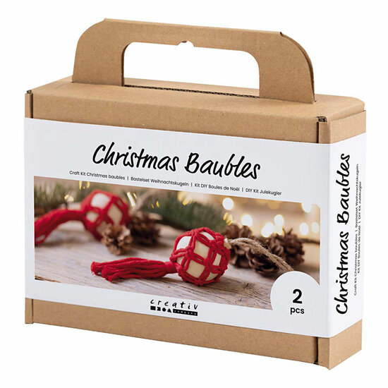 Hobbyset Kerstballen - Macrame Kerstrood