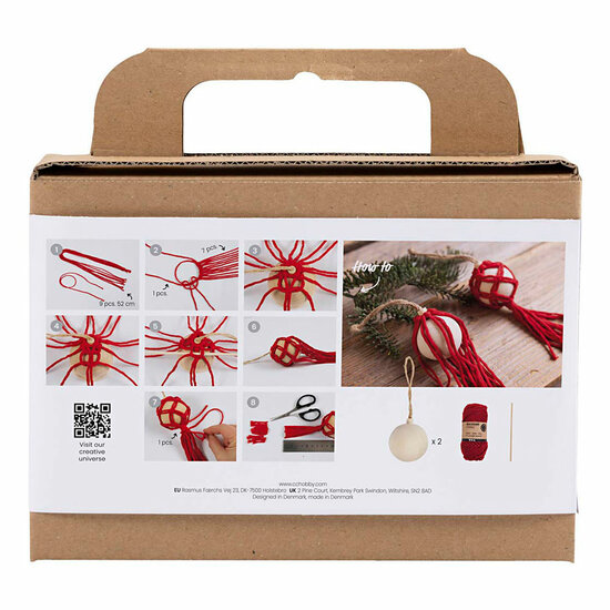 Hobbyset Kerstballen - Macrame Kerstrood
