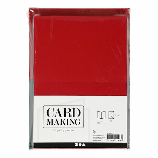 50 Kaarten en 50 Enveloppen Kerst - 10,5x15 cm