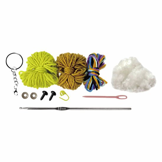 Colorations - Haakset Donut Sleutelhanger - Set van 6
