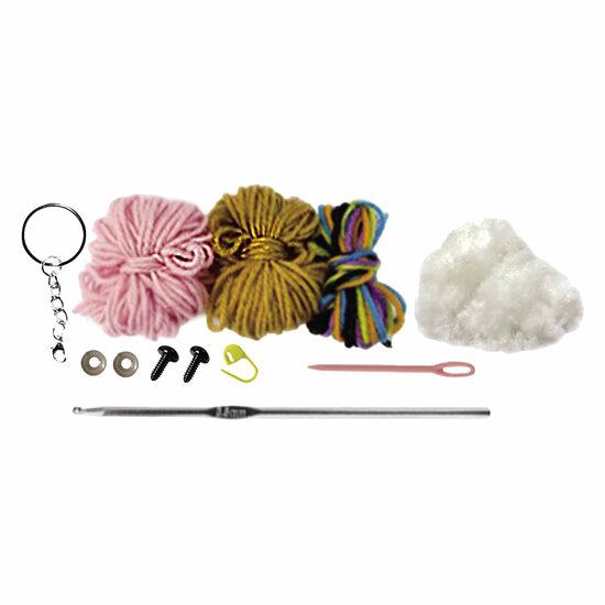 Colorations - Haakset Donut Sleutelhanger - Set van 6
