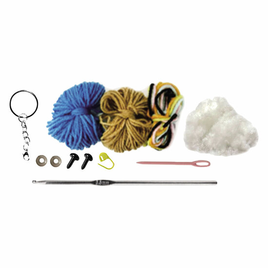 Colorations - Haakset Donut Sleutelhanger - Set van 6