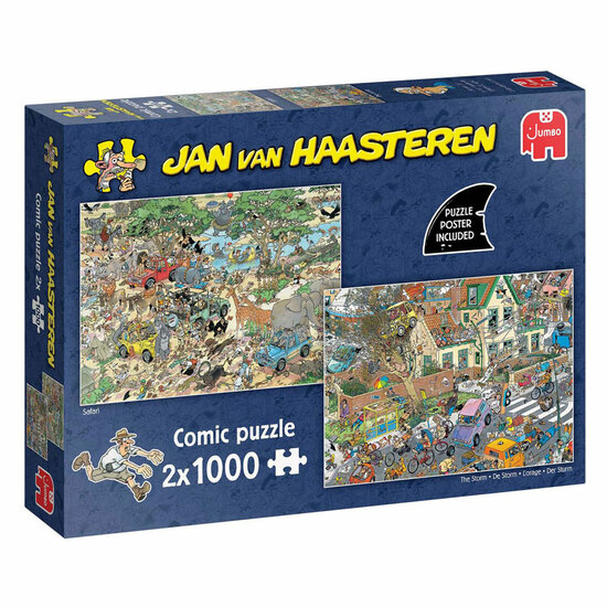 Jan van Haasteren Legpuzzel - 2in1 Safari &amp; Storm, 2x1000st.