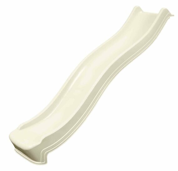 Glijbaan 1.75m met losse trap en wateraansluiting pastel wit