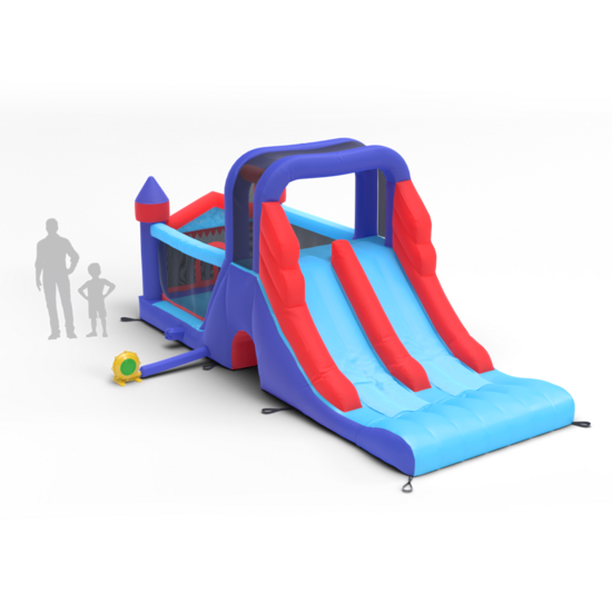Springkussen Double Mega Slide Blauw/Rood (SK09-N) | Avyna