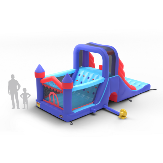 Springkussen Double Mega Slide Blauw/Rood (SK09-N) | Avyna