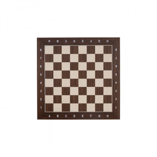 Schaakbord ingelegd inclusief cijfers en letters, 40 x 40 cm - Esdoorn/kassia