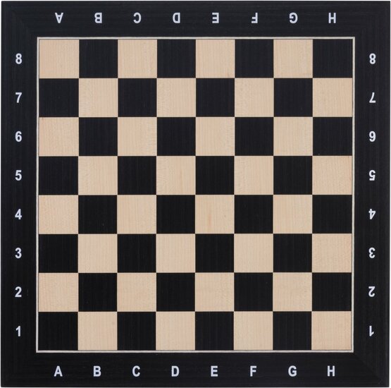Schaakbord ingelegd inclusief cijfers en letters, 40 x 40 cm - Esdoorn