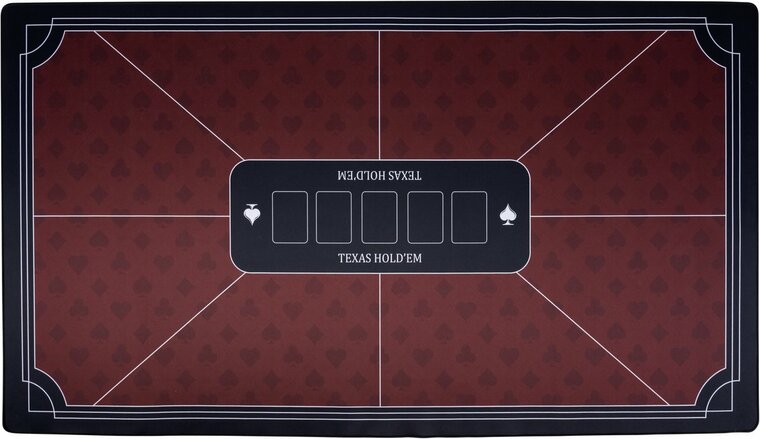 Pokerkleed 140 x 80 cm - Rood