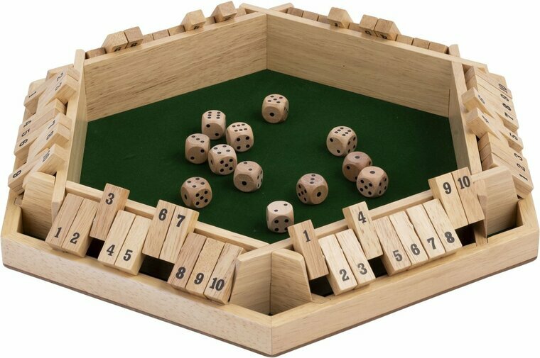Shut the box (6 spelers) - Rubberhout