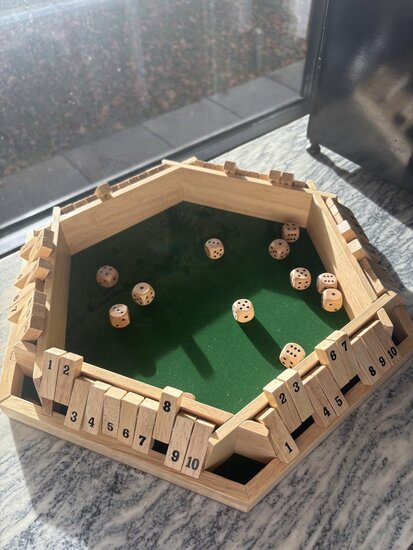 Shut the box (6 spelers) - Rubberhout
