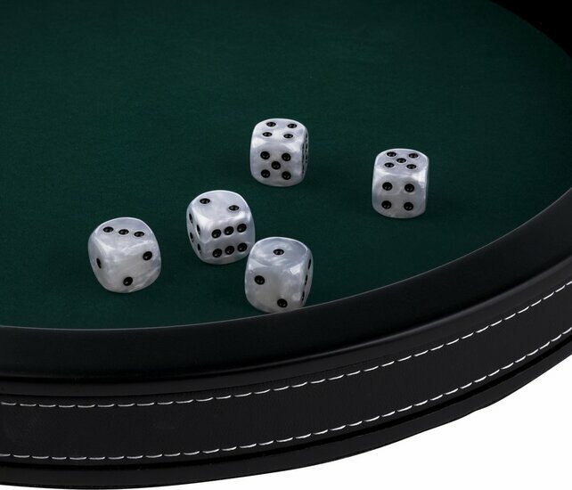 Pokerpiste zwart leder - 39.8 cm