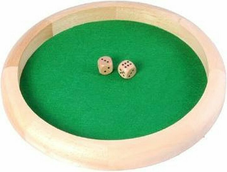 Pokerpiste 29 cm incl 2 dobbelstenen 18mm