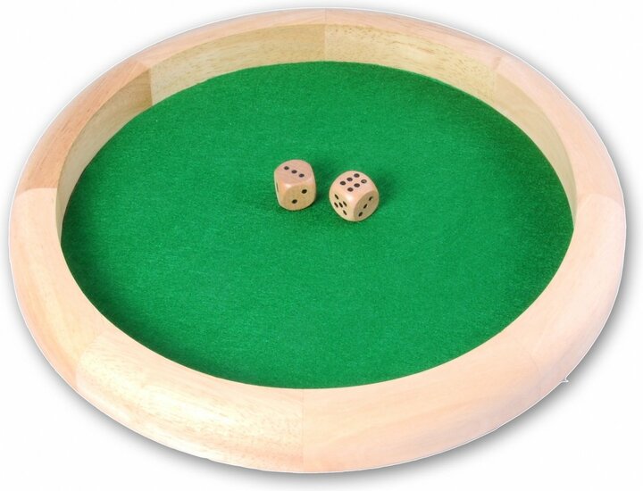 Pokerpiste 29 cm incl 2 dobbelstenen 18mm
