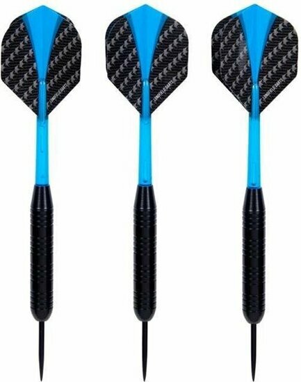 Steeltip dartpijlen zwart coated barrel - 23 gram | Longfield