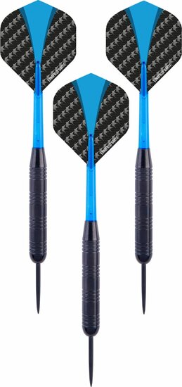 Steeltip dartpijlen zwart coated barrel - 23 gram | Longfield