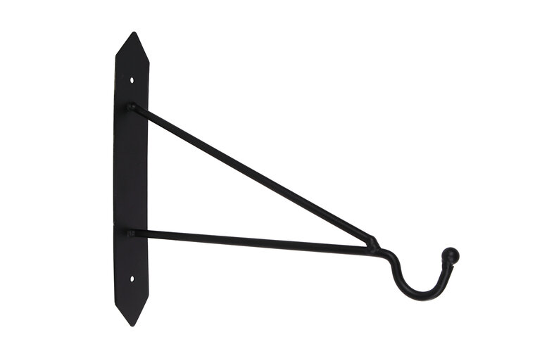 Wandhaak Triangle &ndash; mat zwart &ndash; metaal &ndash; 25 &times; 4 &times; 28 cm