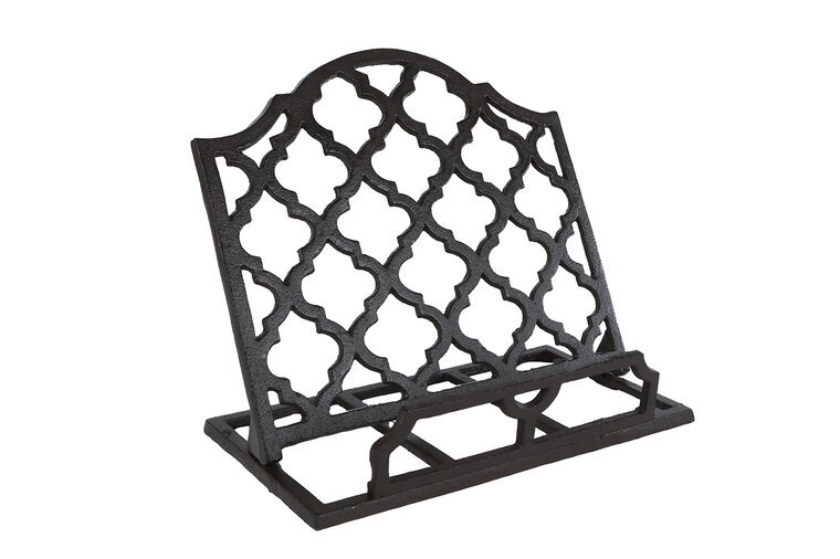 Boekenstandaard Jannie &ndash; zwart &ndash; metaal &ndash; 28,5 &times; 15,5 &times; 25 cm