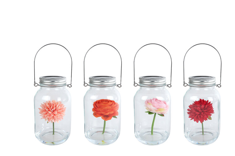 LED-verlichting Flowers &ndash; helder &ndash; glas &ndash; 10 &times; 10 &times; 18 cm &ndash; diverse uitvoeringen