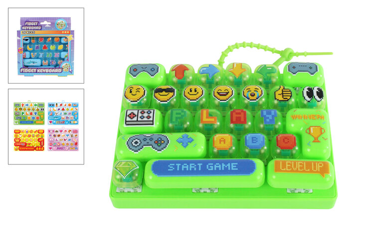 Fidget keyboard &ndash; 10 &times; 13,5 cm &ndash; diverse uitvoeringen