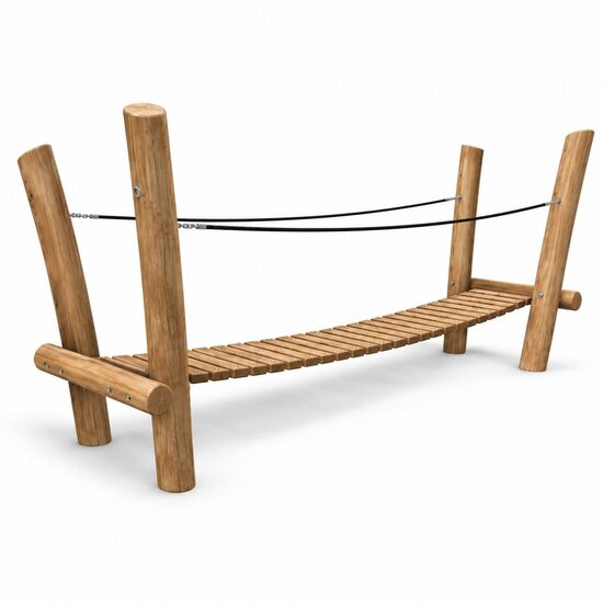 Robinia junglebrug voor openbaar gebruik 360cm (voorbeeld uitvoering) - witte achtergrond
