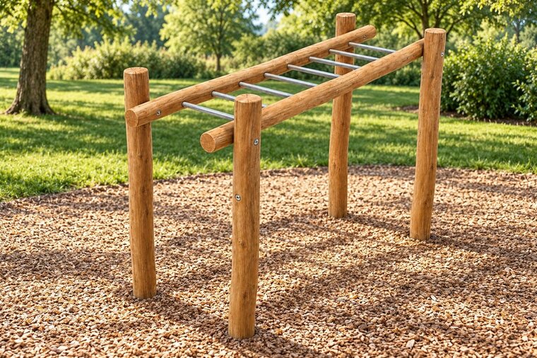 Robinia slingerrek voor openbaar gebruik 200/300/400 cm (voorbeeld uitvoering) - sfeerbeeld
